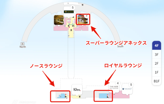 国際線ラウンジ一覧マップ