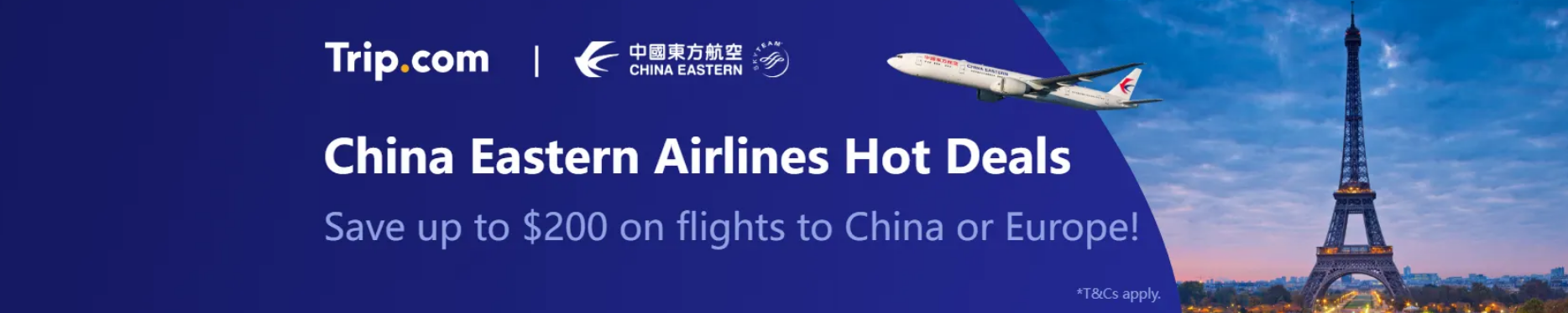 Trip.com Promo Code Australia: China Eastern Airlines Hot Deals