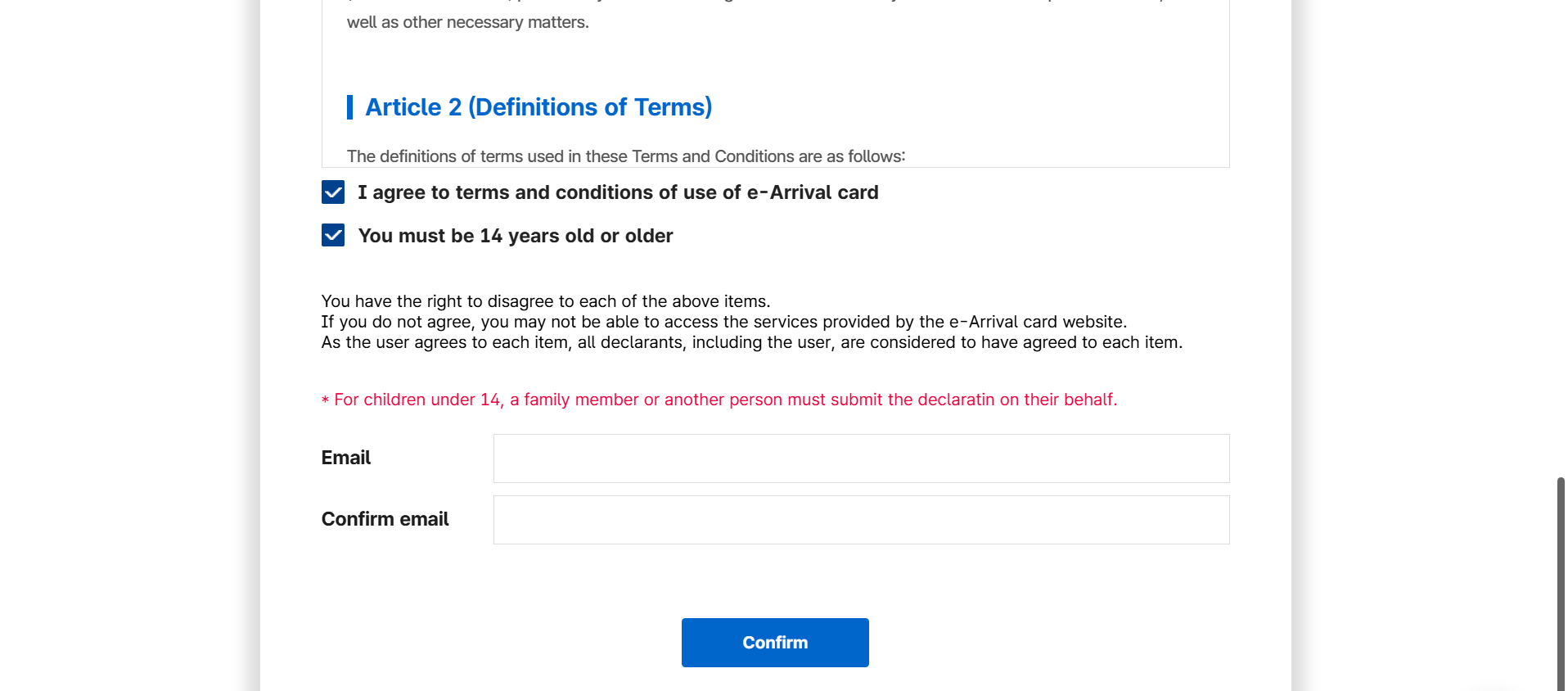 Fill Out Korea e-Arrival Card