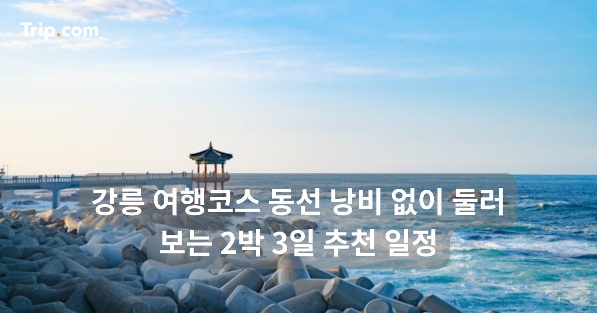 강릉 여행코스 동선 낭비 없이 둘러보는 2박 3일 추천 일정 | 트립닷컴