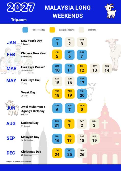Malaysia Public Holiday 2027