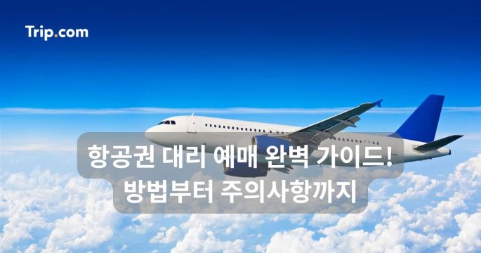항공권 대리 예매 완벽 가이드! 방법부터 주의사항까지 | 트립닷컴