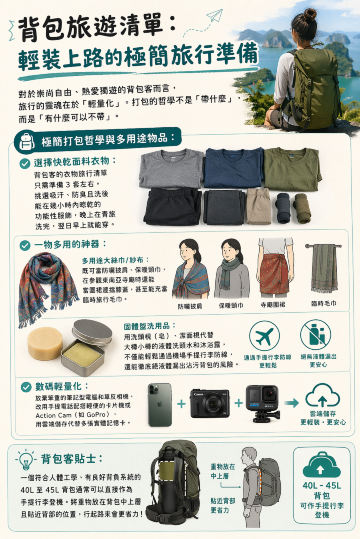 背包旅行極簡清單