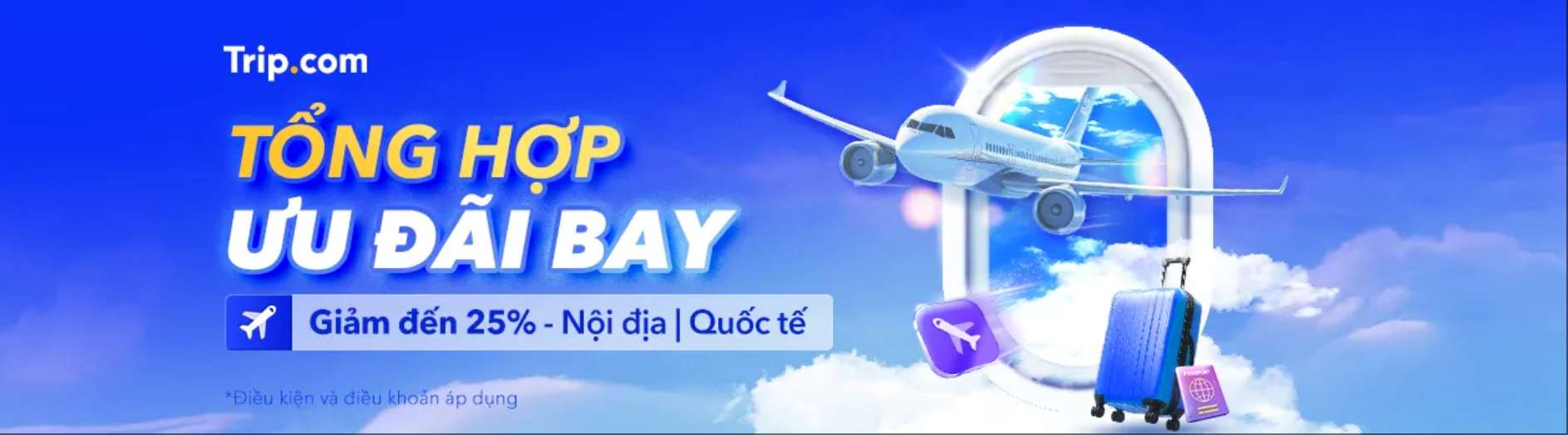Trip.com Mã ưu đãi: Tổng hợp ưu đãi bay
