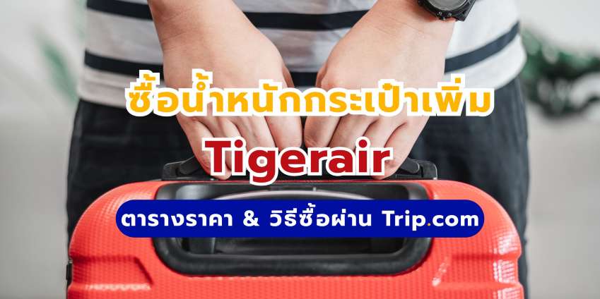 ซื้อน้ำหนักกระเป๋าเพิ่ม Tigerair ให้คุ้ม: ตารางราคา & วิธีซื้อผ่าน