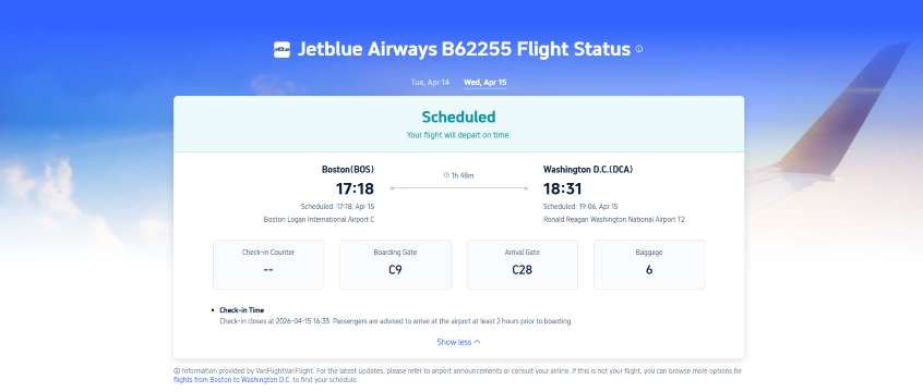 What You’ll See in Trip.com’s Flight Status Live Tracker
