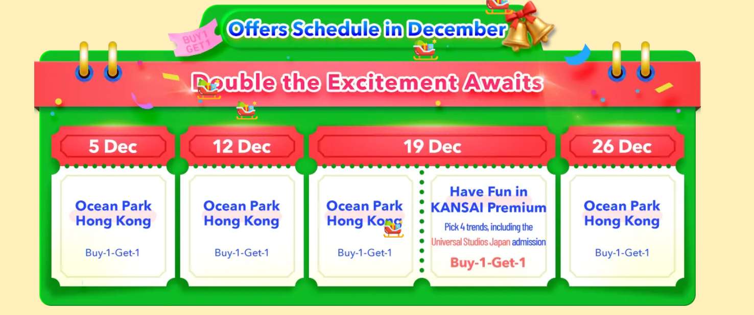 Trip.com Happy Friday: Attractions & Tours Buy 1 Get 1 Free