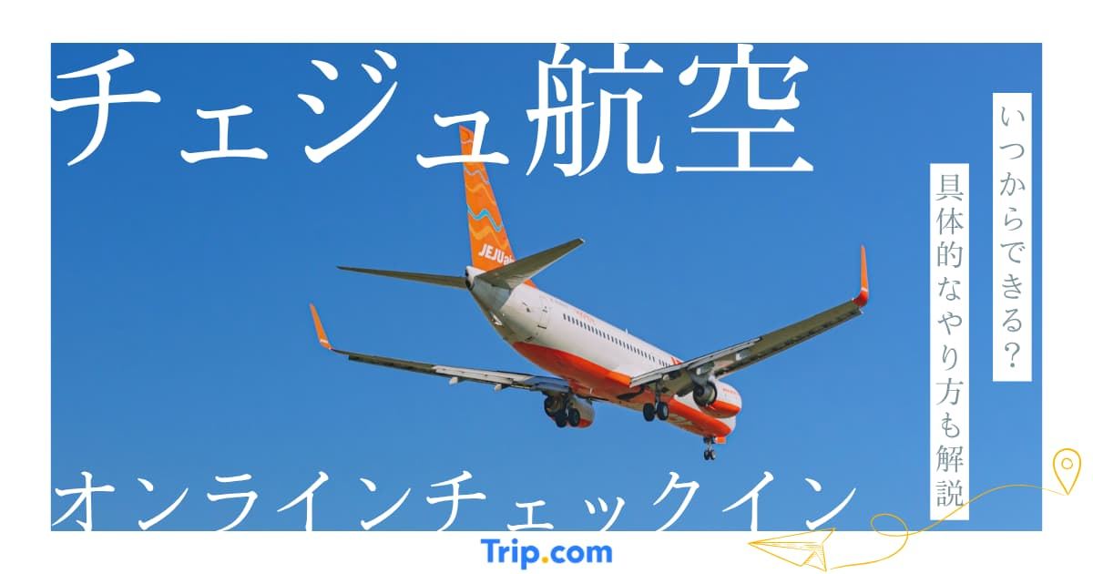 チェジュ航空オンラインチェックインのやり方とできない時の対処法