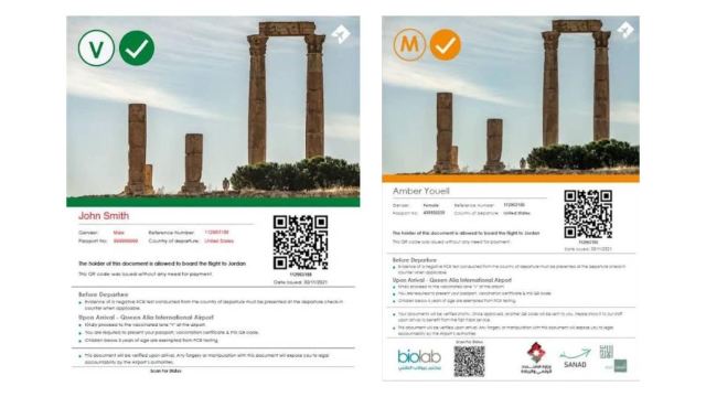 Jordan Arrival Card