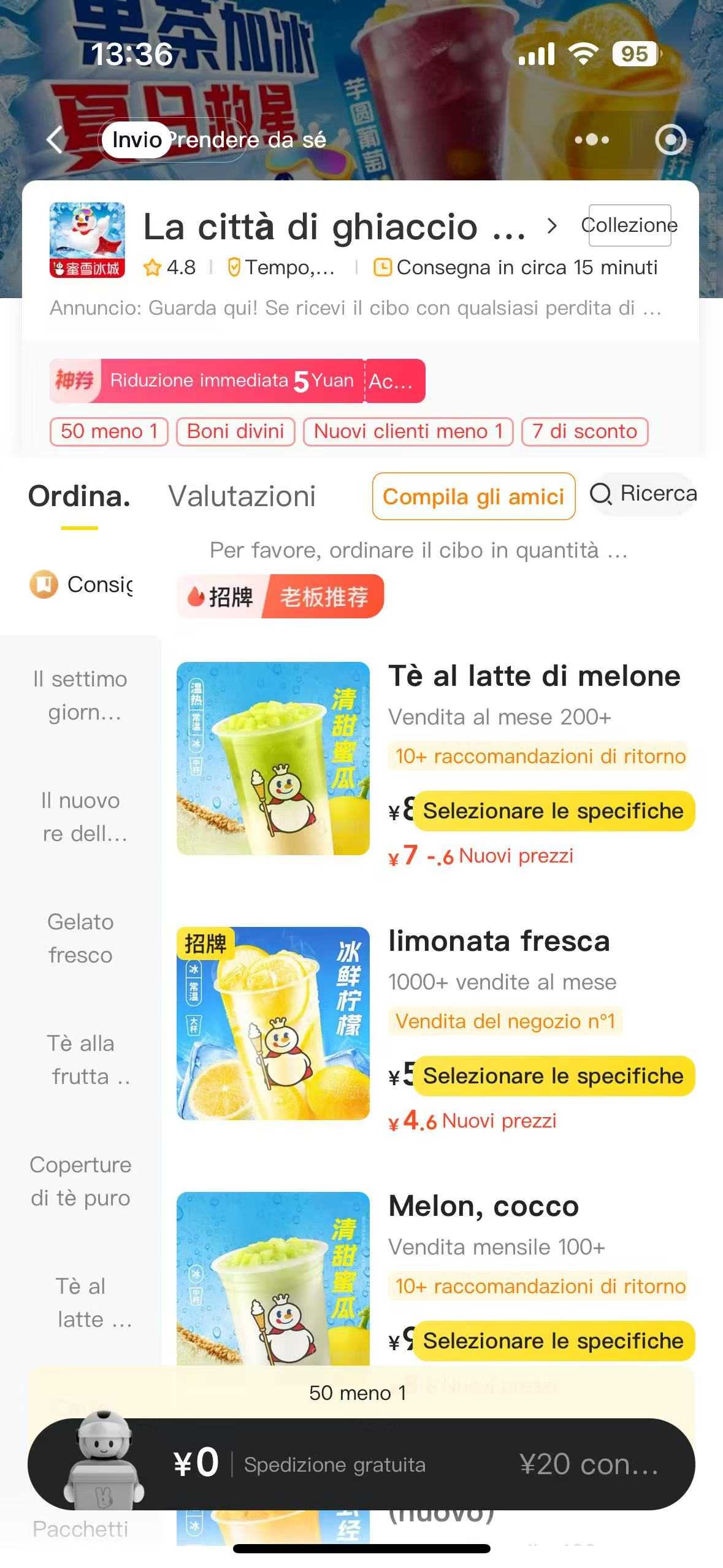 Come ordinare cibo a domicilio in cina