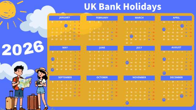 UK Bank Holidays Calendar 2026