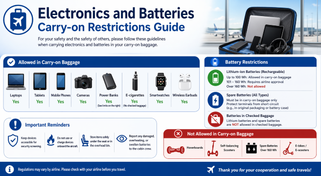 What Are the Electronics and Battery Rules for Carry-On Bags?