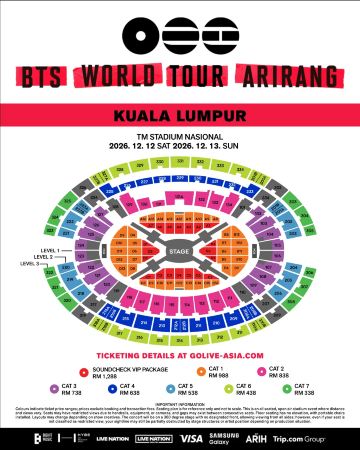 BTS Malaysia 2026 Ticket Prices and Seats