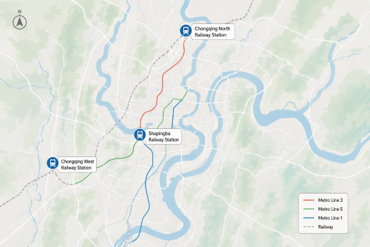Chongqing Transportation Map By Train