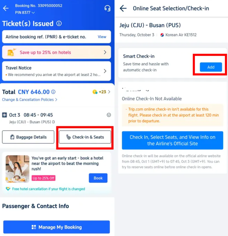 Регистрация на Рейс Trip.com