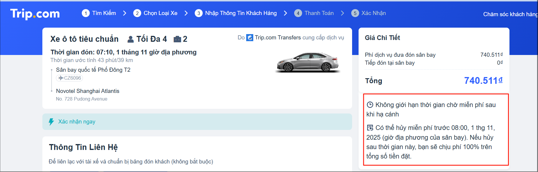 Chính Sách Hủy Dịch Vụ Đưa Đón Sân Bay Trip.com