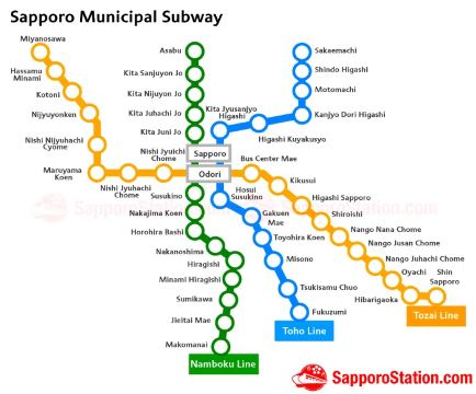 Sapporo Metro Map