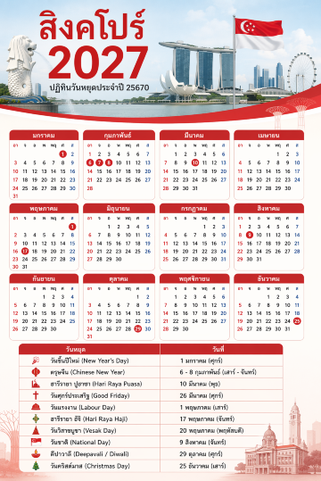 ปฏิทินสิงคโปร์ 2027