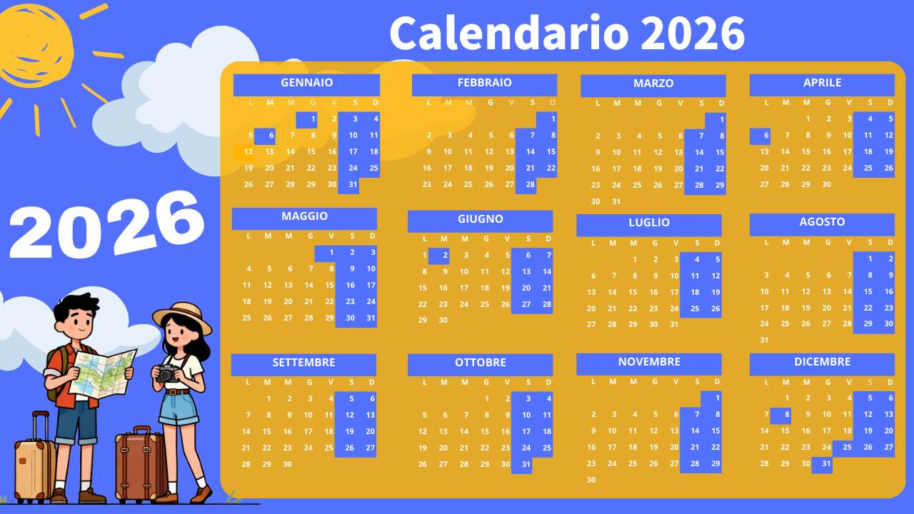 Calendario 2026 italia
