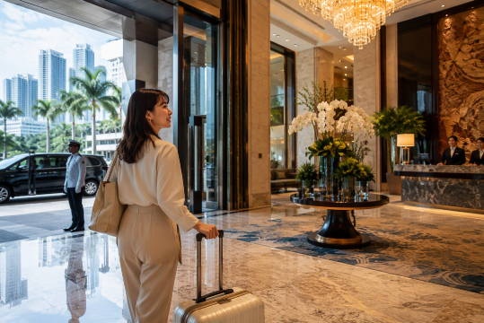 マニラのホテルの日本人女性