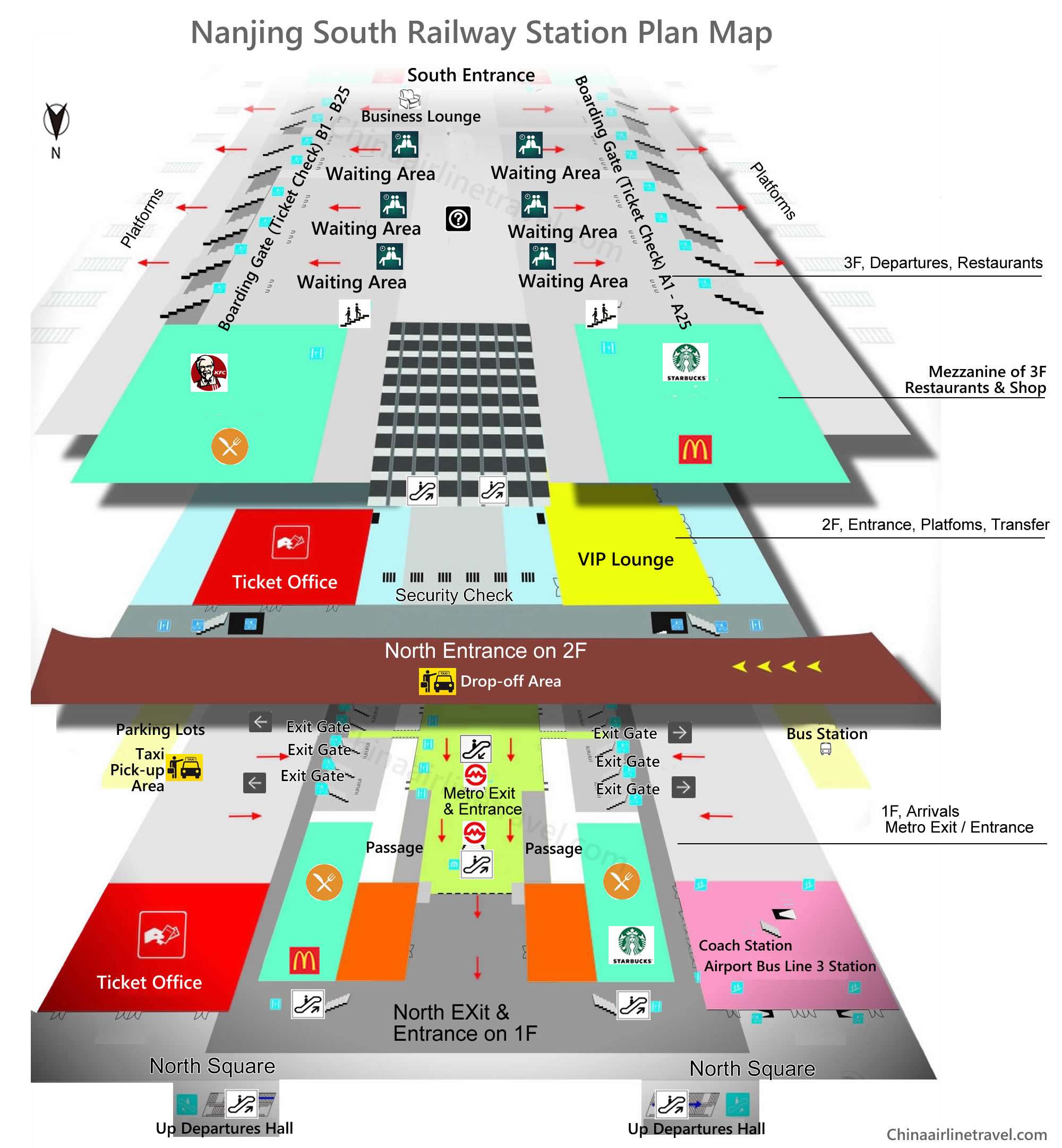 Nanjing South Railway Station Map & Layout
