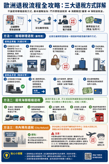 歐洲退稅三大法