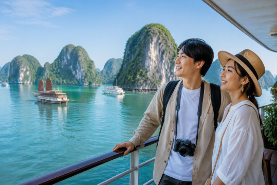 ハロン湾の日本人カップル