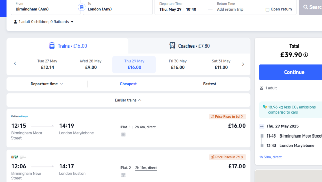Booking train tickets and cheap rail travel in the UK
