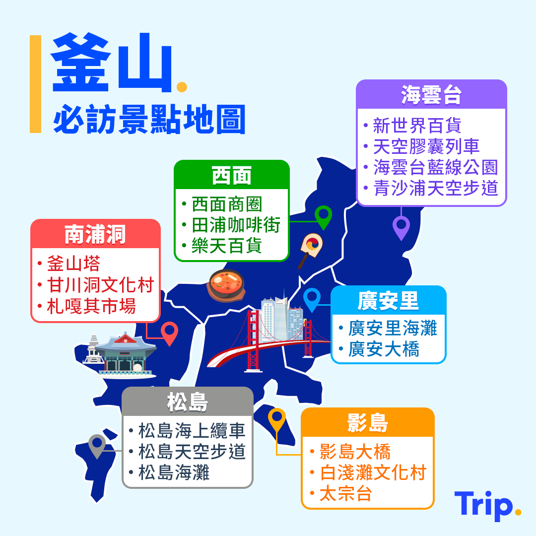 釜山景點地圖