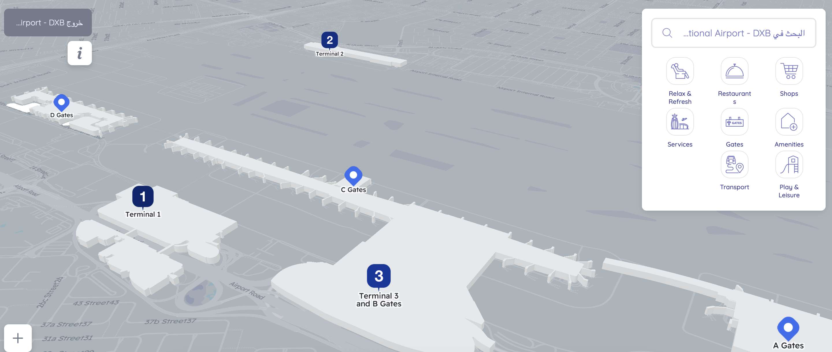 dubai airport map