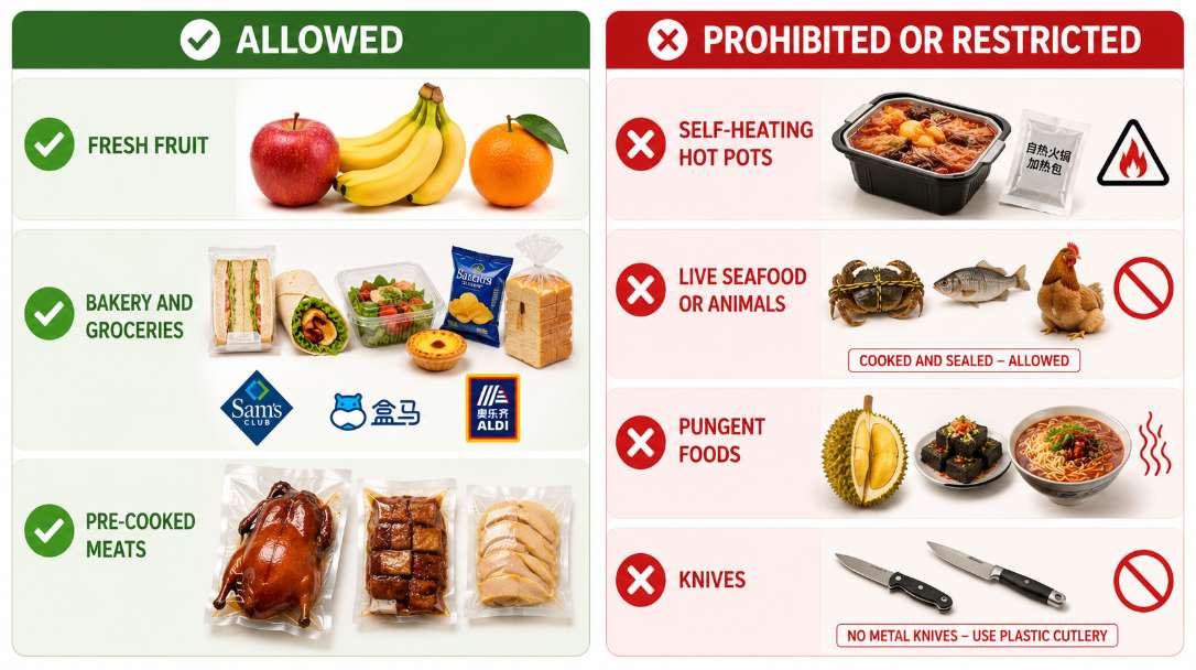 What Food You Can and Can not Bring to China Trains