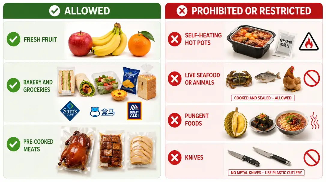 Can You Bring Your Own Food on a China Train? What Is Banned?
