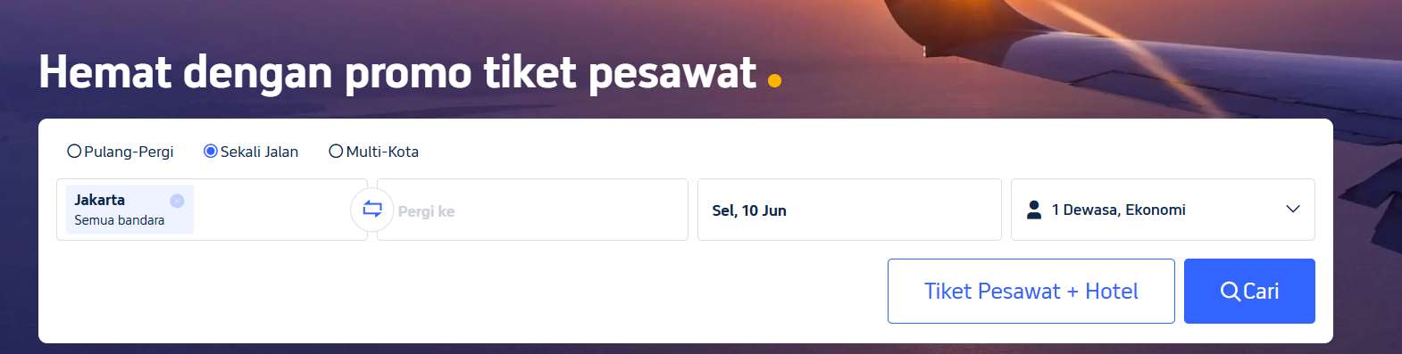Masukkan informasi yang diperlukan pada kotak pencarian, lalu klik cari.
