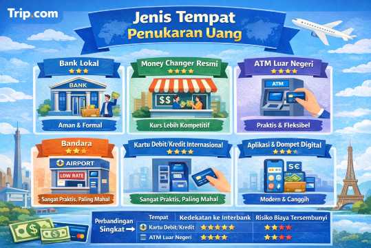 Panduan Memilih Tempat Tukar Uang Terbaik untuk Traveling | Trip.com