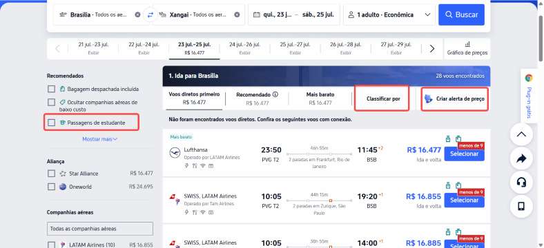 Como reservar voos com desconto para estudantes na Trip.com