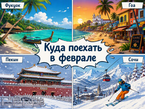Куда поехать в феврале 2026: пляжи, снежные склоны и яркие города | Trip.com