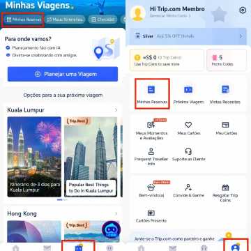 Localize a reserva do voo