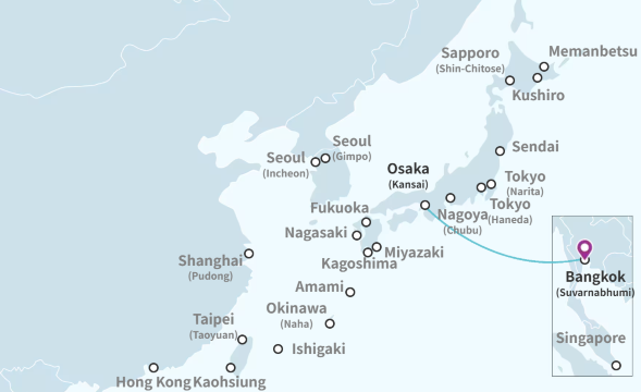 เส้นทางเที่ยวบิน Peach Aviation