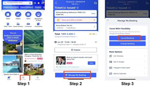 trip.com flight cancellation
