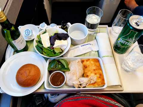 大韓航空ビジネスクラスの機内食