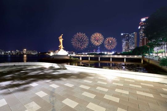 澳門煙花-澳門科學館海堤