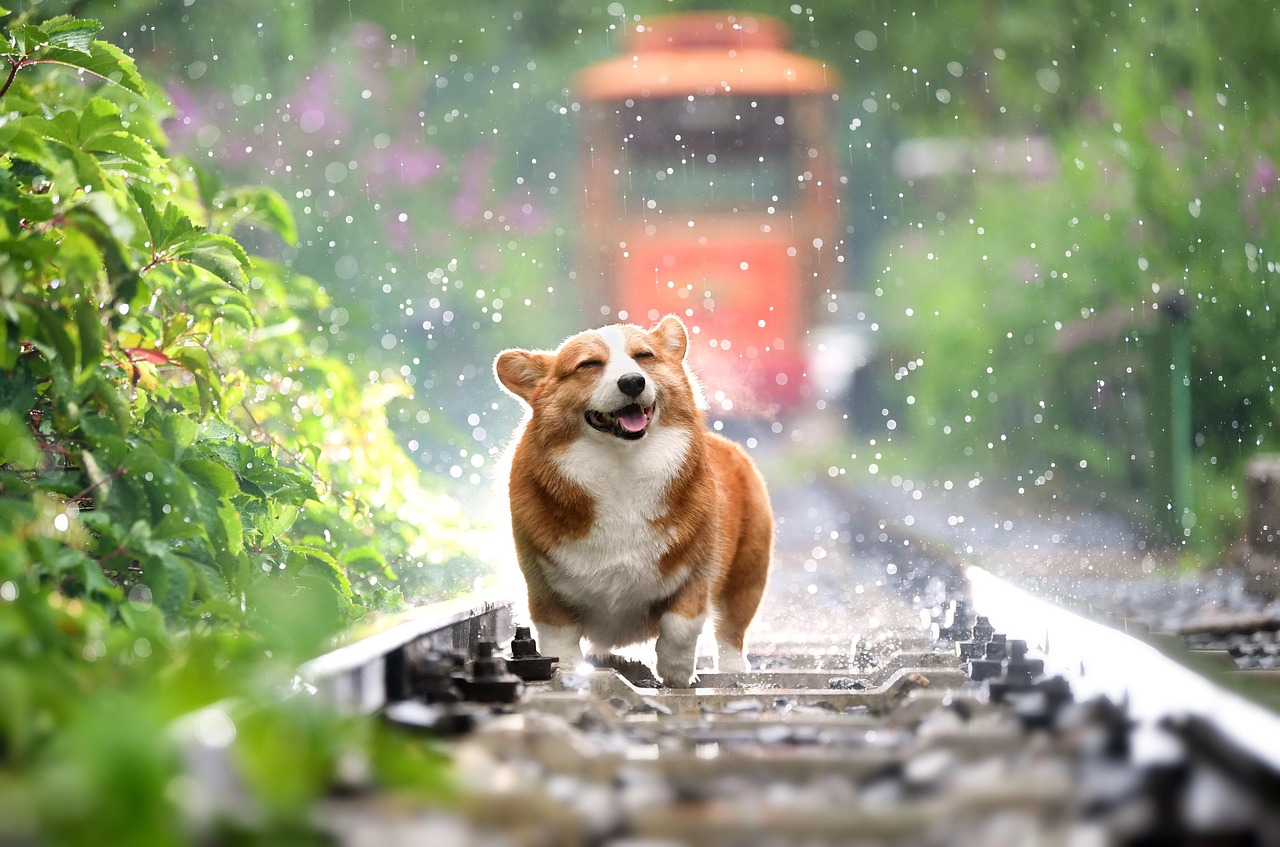 Hund im Zug