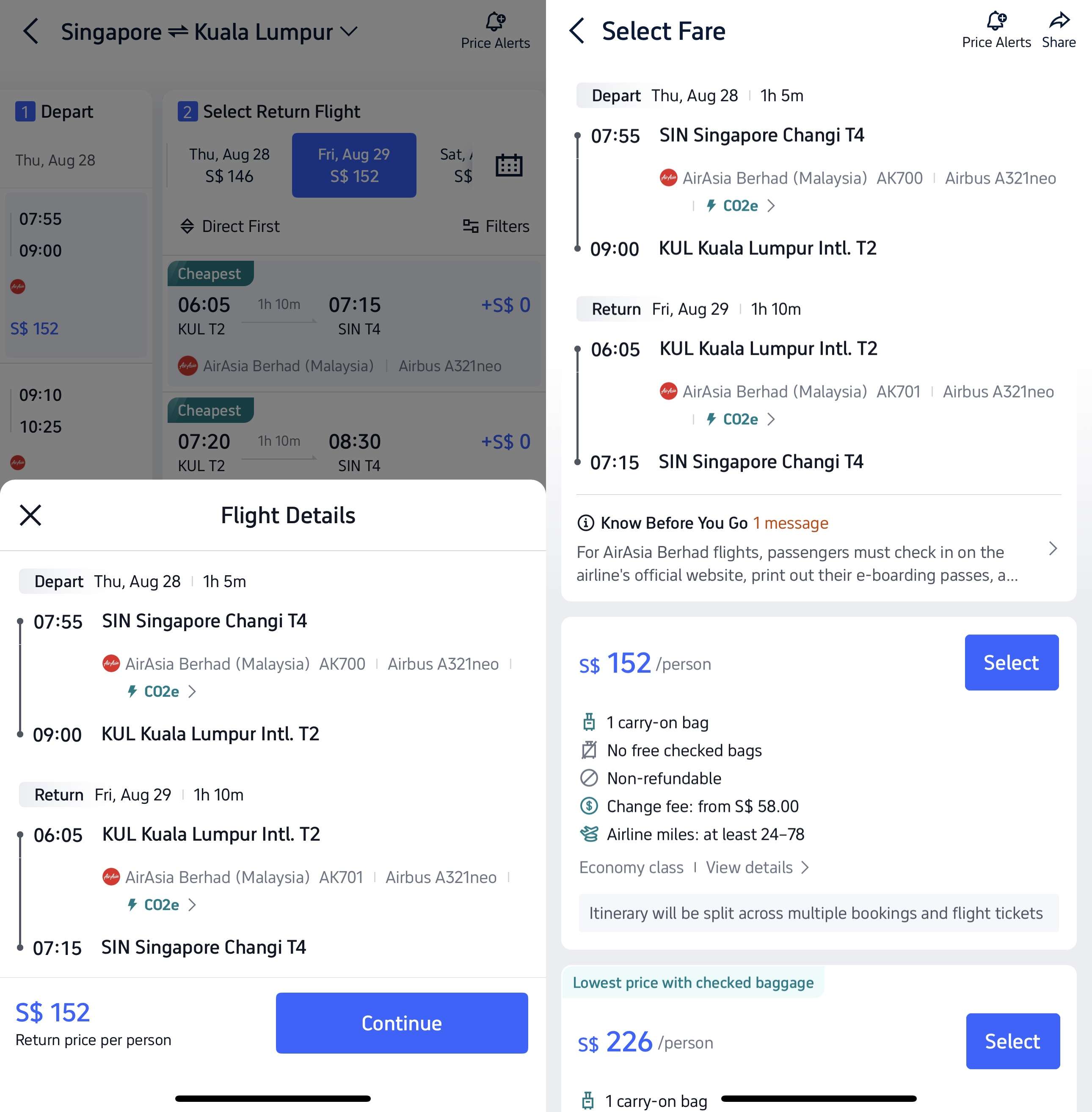 Select Your Flight on Trip.com App