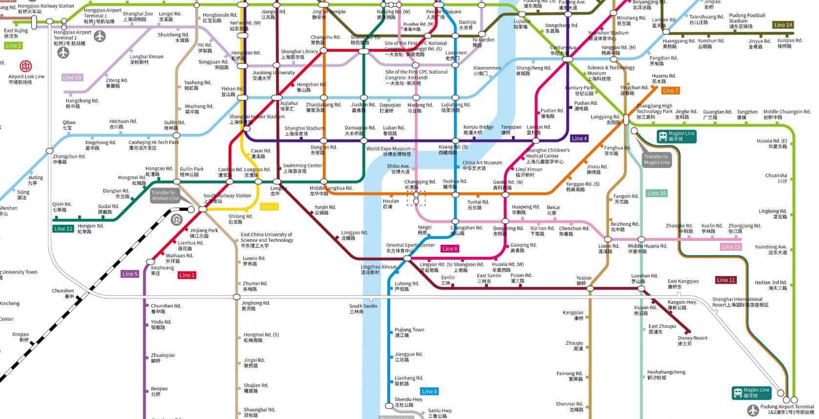 Shanghai Metro Network Map