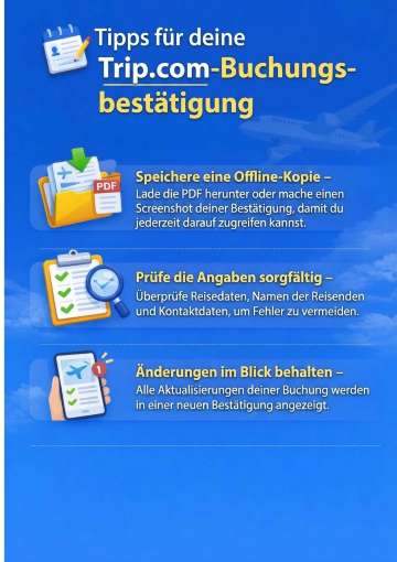 Praktische Tipps für deine Buchungsbestätigung