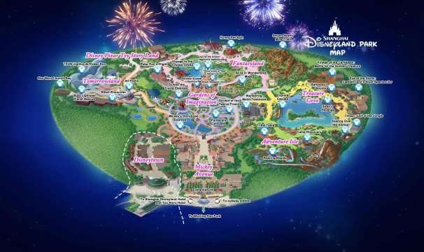 Shanghai Disneyland Park Map Layout