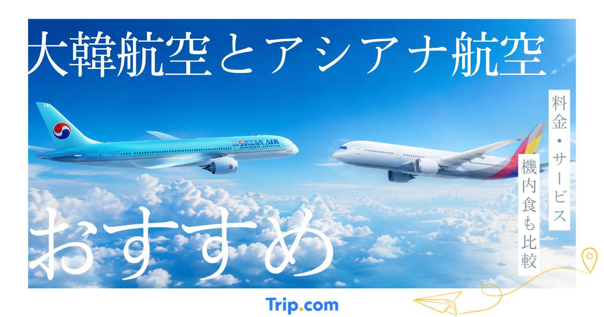 大韓航空とアシアナ航空はどっちがおすすめ？料金・サービス・機内食を徹底比較