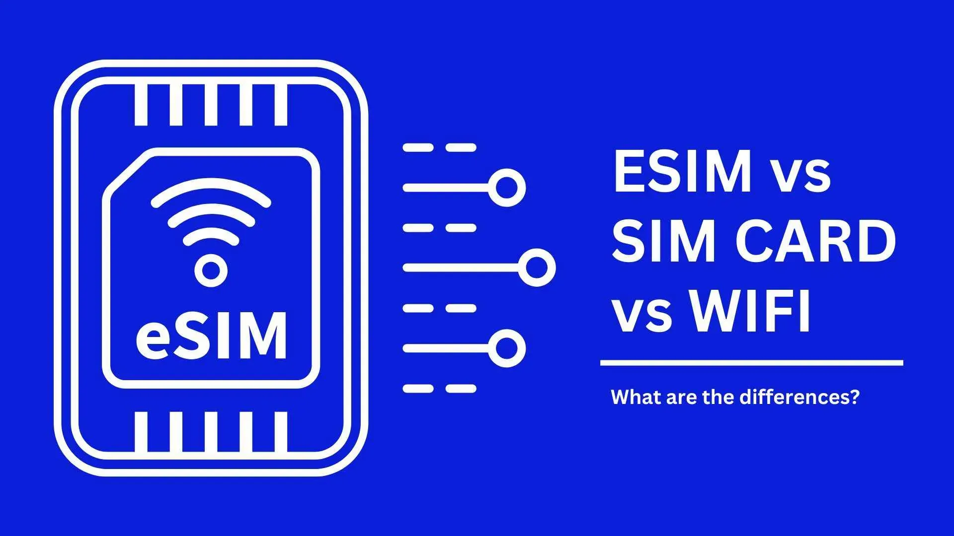 Differences of eSIM, SIM and Wi-Fi