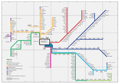 แผนที่รถไฟใต้ดินเมลเบิร์น