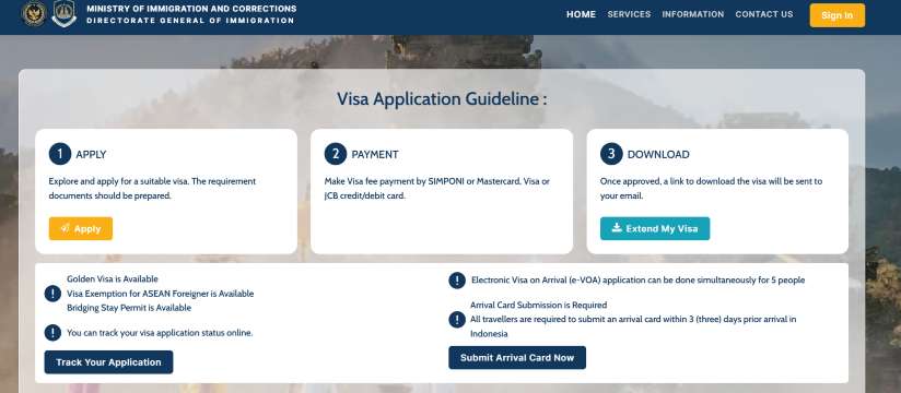 Indonesia Visa Application Guideline